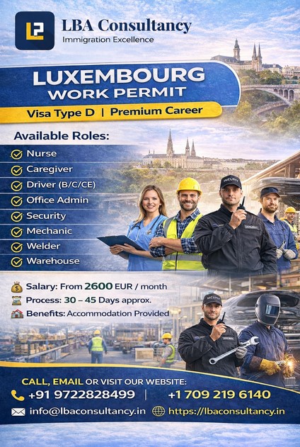 Luxembourg Work Permit Visa Type D